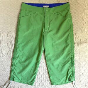 Royal Robbins, Sz. 6 light green capri pants, adjustable length, quick dry